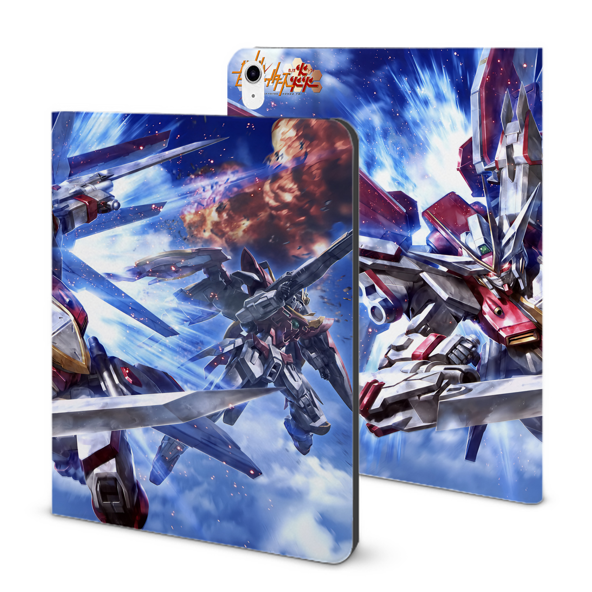 （画像用） 機動戦士ガンダム Mobile Suit Gundam IPad ケース ブック型 PUレザー TPU 耐衝撃 軽量 薄型 ペン収納なし 全面保護 IPad 各モデル対応